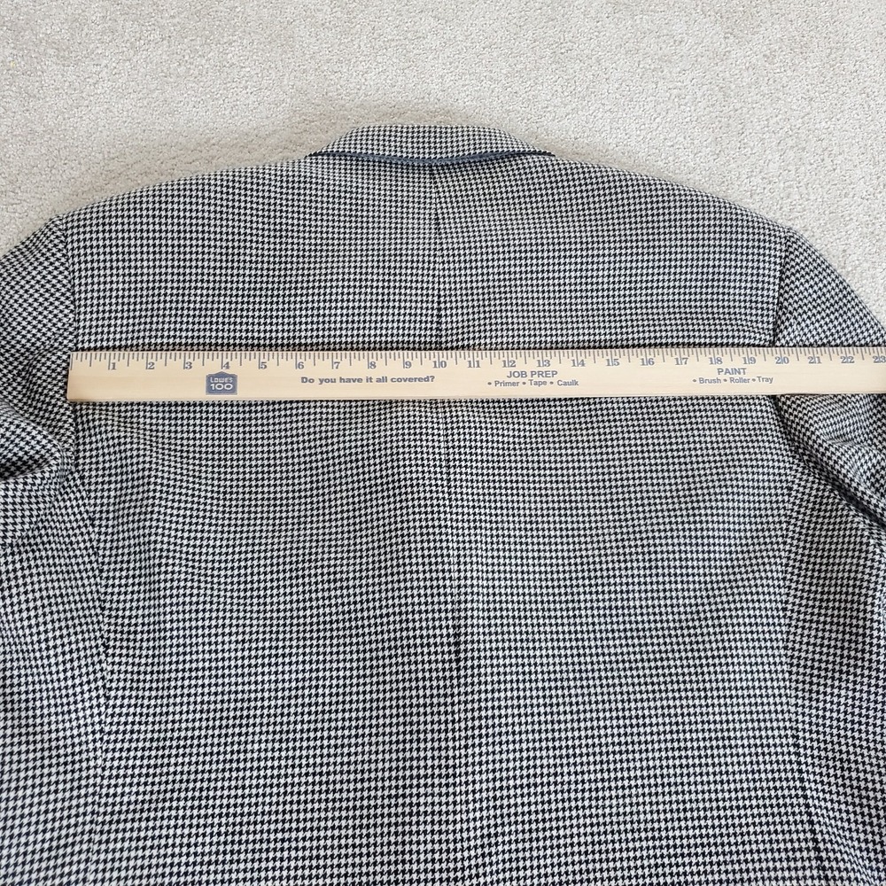 Hickey Freeman Sport Coat Size 48R Black White Houndstooth Wool Cashmere Blend - Picture 7 of 14